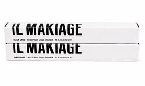 Lot of 2 IL MAKIAGE Black Card Waterproof Liquid Eyeliner NIB Black